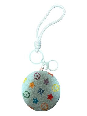 Compact mirror keychain /lobster Wristlet
